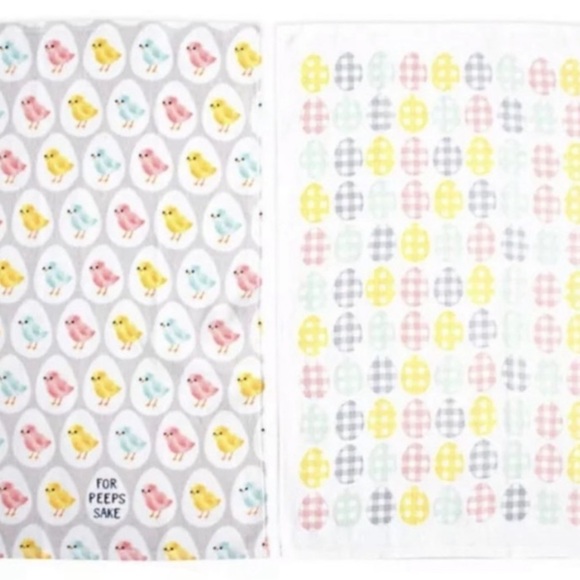 Set of 2 Easter Peeps Kitchen Dish Towels - Picture 3 of 3